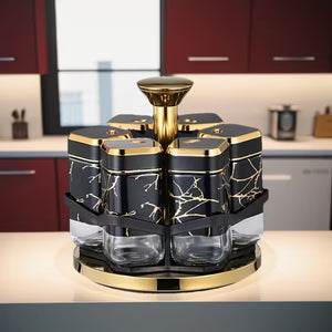 360° Rotating Spice Carousel Rack